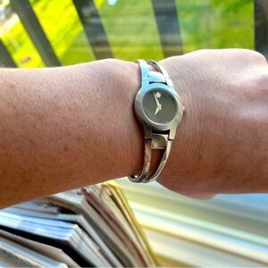 Movado Women's Swiss Amorosa Stainless Steel
Bangle Bracelet Watch 24mm